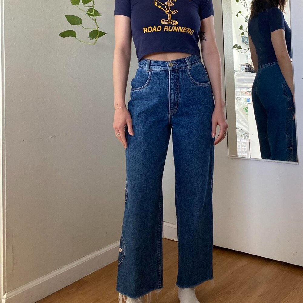 Women's Blue and Navy Jeans